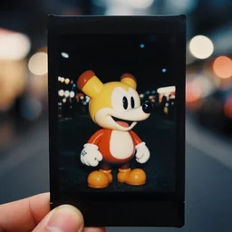 photo of qbert, cinestill 8 0 0 t, 8 5 mm f / 1. 8, bokeh, cinematic