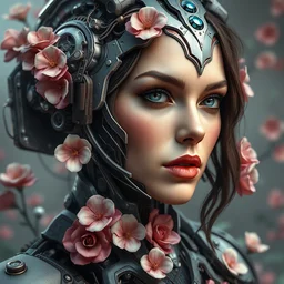portrait of gal gadot, robot steampunk, floral! horizon zero dawn machine, intricate, elegant, highly detailed, ray tracing, digital painting, artstation, concept art, smooth, sharp focus, illustration, art by artgerm and greg rutkowski and alphonse mucha, 8 k