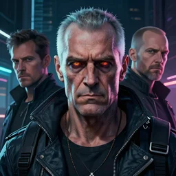 a detailed portrait of cyberpunk old man by Greg Staples and Peter Mohrbacher
