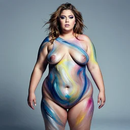 singer sia furler chubby body paint photoshoot artistic in studio album cover