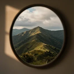 a mirror looking at the camrea