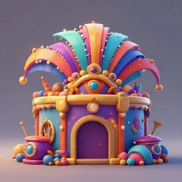 carnival decorations, 2 d artwork by dom qwek, front side full, trending on polycount, artstation, 2 d hard surface modeling, hd, vray, 8 k, sharp high quality artwork in style of greg rutkowski, concept art, blizzard artwork