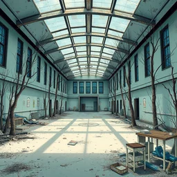 highly detailed landscape of ( ( ( abandonned ) ) ) hospital, ( urbex ), ( urban exploration ) by james jean, by rossdraws, frank franzzeta, mcbess