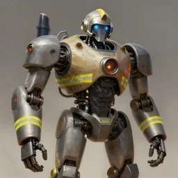 portrait epic firefighting robot. highly detailed, digital painting, concept art, smooth, sharp focus, illustration, art by greg rutkowski