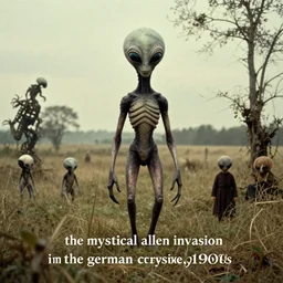 ''the mystical alien invasion in the german countryside, 1910s film''