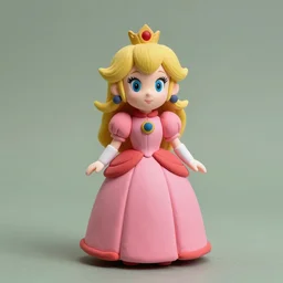 claymation figure of princess peach
