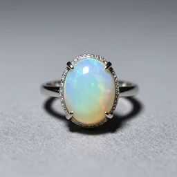 product shot of a opal ring