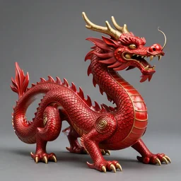 photo of ancient red dragon