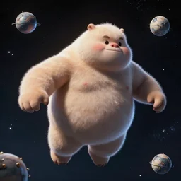 photo of big chungus floating in space