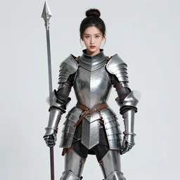 photo of a real-life beautiful female harlequin warrior,