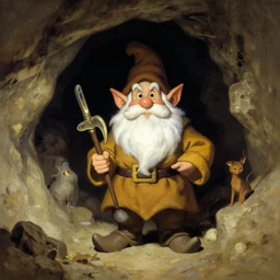 cave gnome by frank frazetta, style of shaun tan takato yamamoto vania zouravliov