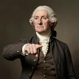 portrait of george washington doing a dab