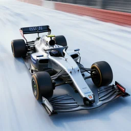 f1 car racing on ice in trackmania
