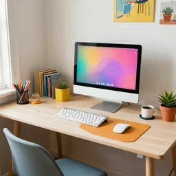 1 9 7 0 s nostalgic home office computer colorful neat tidy