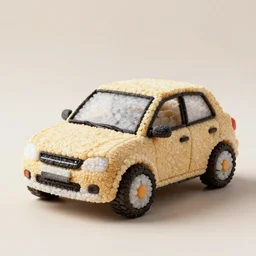 a car made out sushi