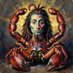official portrait of president scorpion king in the style of Picasso