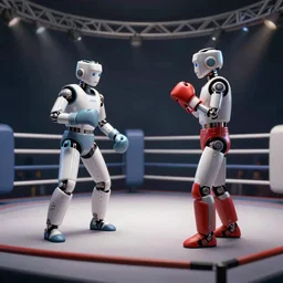 robot boxing arena, 3 d render, octane render, hd, 4 k