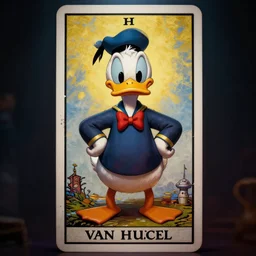 epic professional digital art fool tarot card of daffy duck, ambient lighting, painted, stunning, symmetrical, impressive, leesha hannigan, van herpen, best on artstation, cgsociety, much wow, cinematic, masterpiece