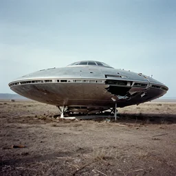The crashed ufo at Roswell. Award winning pressphoto.