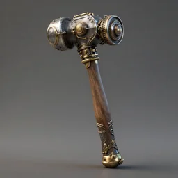 steampunk sledgehammer, realistic