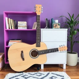 guitar made using ikea furniture