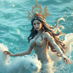 fan bingbing, goddess of the ocean, beautiful, detailed, ultra realistic, octane render, 8 k
