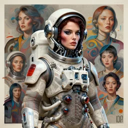 hyperrealistic portrait of a woman monster futuristic astronaut, sofia coppola, cyberpunk, well lit, intricate abstract. gucci style, intricate artwork, high detail, figurative art, multiple exposure, poster art, 3 d, by stanley kubrick and tooth wu and wlop and beeple, realistic, hyperdetailed, 8 k resolution.