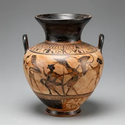 a pot in a decorative minoan art style
