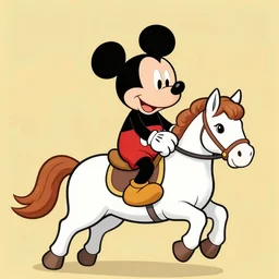 mickey mouse riding a pegasus