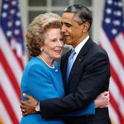 ! dream margaret thatcher and obama hugging