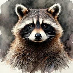 portrait, male anthropometric raccoon barbarian, watercolor, dramatic lighting, cinematic, establishing shot, extremely high detail, foto realistic, cinematic lighting, pen and ink, intricate line drawings, by Yoshitaka Amano, Ruan Jia, Kentaro Miura, Artgerm, post processed, concept art, artstation, matte painting, style by eddie mendoza, raphael lacoste, alex ross