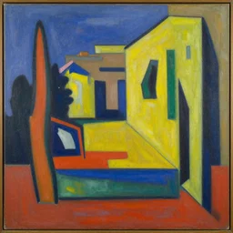a painting in the style of stanton macdonald - wright.