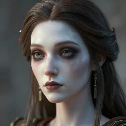 cinestill 5 0 d candid photographic close - up - portrait, goddess of death, by anne stokes, photorealism, 8 k, rendered in blender, cgi, hyperdetailed