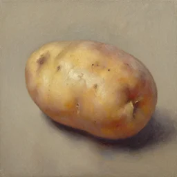 fire potato, oil on canvas