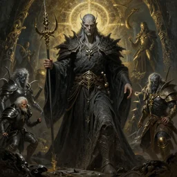 Elden Ring and Lord of the Rings themed painting of majestic dark necromancer lord Sauron, intricate artwork by Artgerm, Johnatan Wayshak, Zdizslaw Beksinski, Darius Zawadzki, H.R. Giger, Takato Yamamoto, masterpiece, very coherent artwork, cinematic, high detail, octane render, unreal engine, 8k, High contrast, golden ratio, trending on cgsociety, ultra high quality model, production quality cinema model