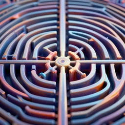 the bismuth labyrinth, intricate artwork by artgerm, greg rutkowski, and kilian eng, symmetrical digital illustration, hyper detailed, super sharp, crisp, smooth, vibrant colors smooth gradients, depth of field, aperture f 1. 2