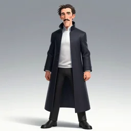 Nikola Tesla in the style of Arcane by riot games