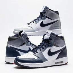 a 8 k futuristic official photograph of futuristic jordan x nike shoes on a white background by giger