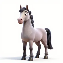 jovial pegasus, stylized pixar-style 3d render, full body, standing, isolated on a pure white background, centered, whole figure in frame, sharp focus, studio lighting