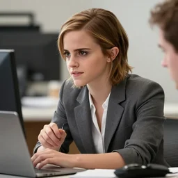 “Emma Watson in the office, kissing Jim”