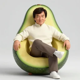 jackie chan as an avocado chair