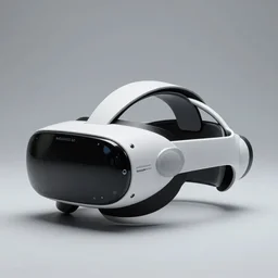 a futuristic ergonomic virtual reality headset in the style of a mercedes avtr supercar, insanely integrate, 8 k, productphoto, full shot, studiolight