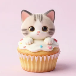 cupcake kitten, kitten cupcake