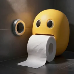 emoticon of finding out there is no toilet paper left