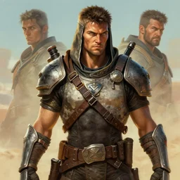 a detailed portrait of a mad max warrior, by justin gerard and greg rutkowski, digital art, realistic painting, dnd, character design, trending on artstation