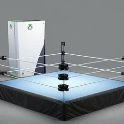 xbox vs playstation wrestlemania, wwe, wrestling ring