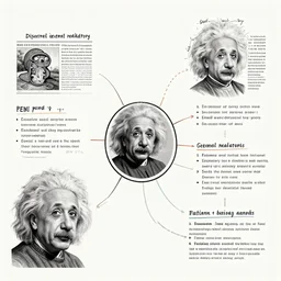 The mindmap Einstein used when he discovered general relativity