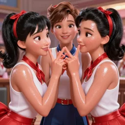 pixar movie still pinup photo of asuna from sao play with herself, asuna by a - 1 pictures, by greg rutkowski, gil elvgren, enoch bolles, glossy skin, pearlescent, anime, maxim magazine, very coherent