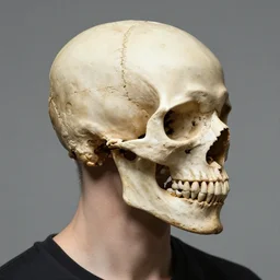 photo of head bounded elongated cranium man