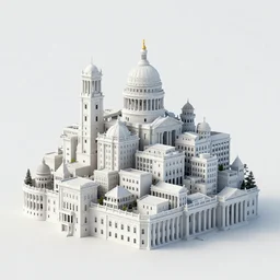 palace made of buildings haphazardly attached to eachother in a giant stack